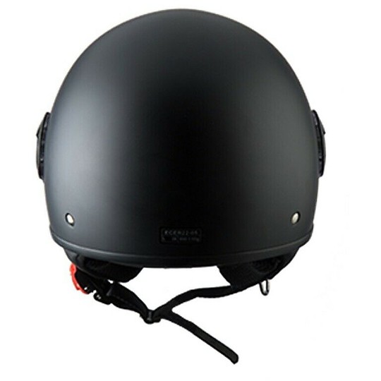 Motorcycle Helmet Demi-Jet BHR 808 FIRST Black Metallic