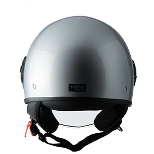Motorcycle Helmet Demi-Jet BHR 808 FIRST Silver