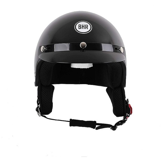 Motorcycle Helmet Demi-Jet Custom BHR 803 SIMPLY Metallic Black