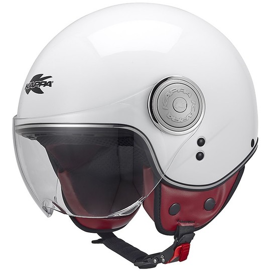 Motorcycle helmet Demi-Jet KAPPA KV8 Basic Gloss White
