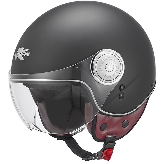 Motorcycle helmet Demi-Jet KAPPA KV8 Basic Matt Black
