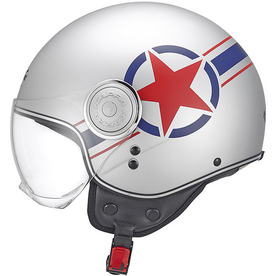 Motorcycle helmet Demi-Jet KAPPA KV8 U-Star Blue / Red