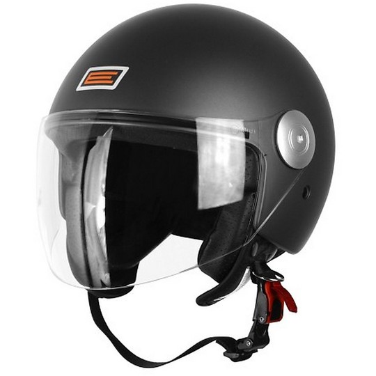 Motorcycle Helmet Demi-Jet Origin Ready Here Matt Black