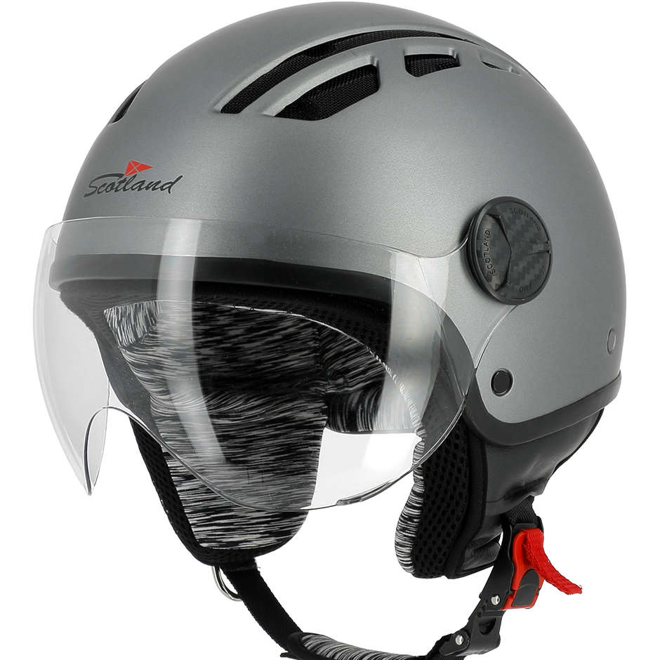 Motorcycle Helmet DEmi Jet Scotland 120027 Ventotene Aerated Matt Titanium