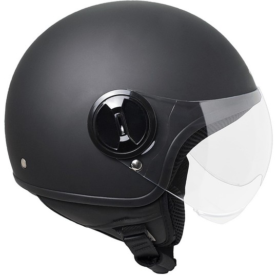 Motorcycle Helmet Demi-Jet Ska-P 1WH WOLLI Matt Black