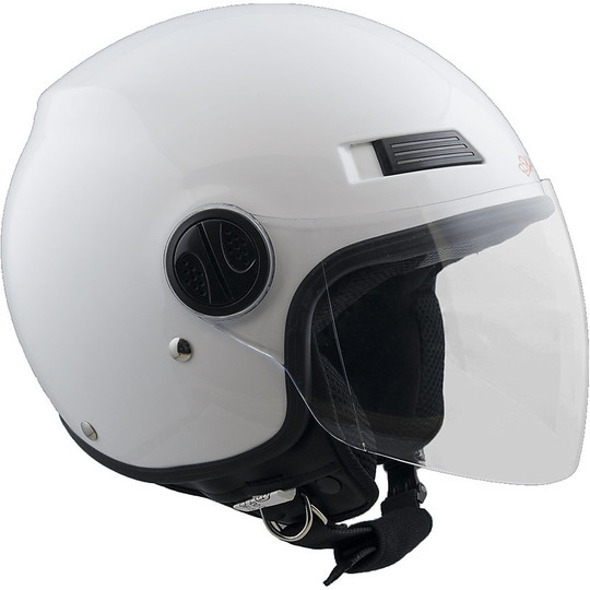 Motorcycle Helmet Demi Jet Ska-P Metropoli White Metal
