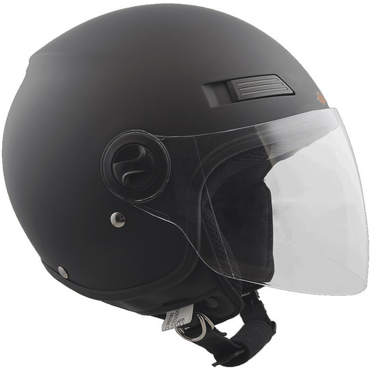 Motorcycle Helmet Demi Jet Ska-P Metropolis Black Rubberized