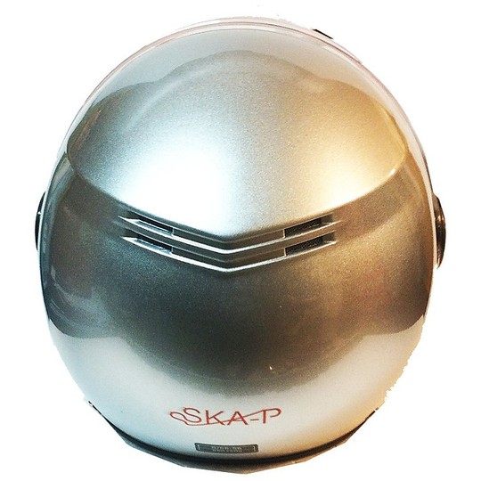 Motorcycle Helmet Demi Jet Ska-P Urban Silver Metal
