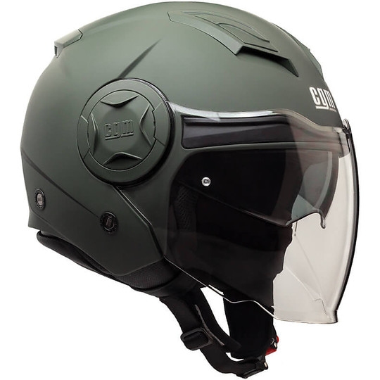 Motorcycle Helmet Double Jet Visor CGM 129a ILLINOIS Matt Green