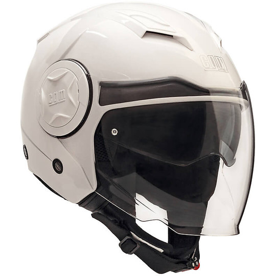 Motorcycle Helmet Double Jet Visor CGM 129a ILLINOIS White