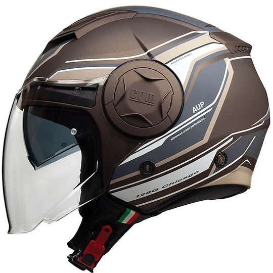 Motorcycle Helmet Double Jet Visor CGM 129G CHICAGO Brown