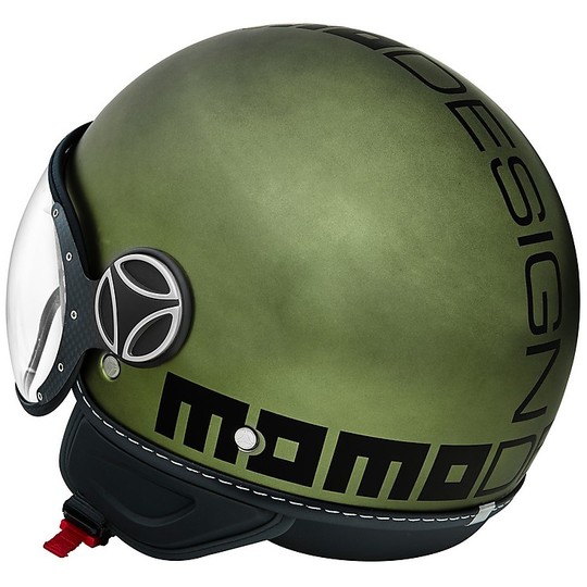 Motorcycle Helmet Double Jet Visor Momo Design FGTR Fighter EVO Glossy Green Decal Black