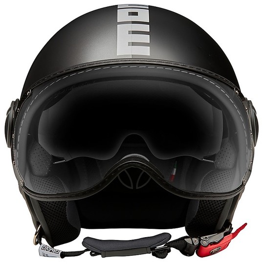 Motorcycle Helmet Double Jet Visor Momo Design FGTR Fighter EVO JOKER Black Decal Gray