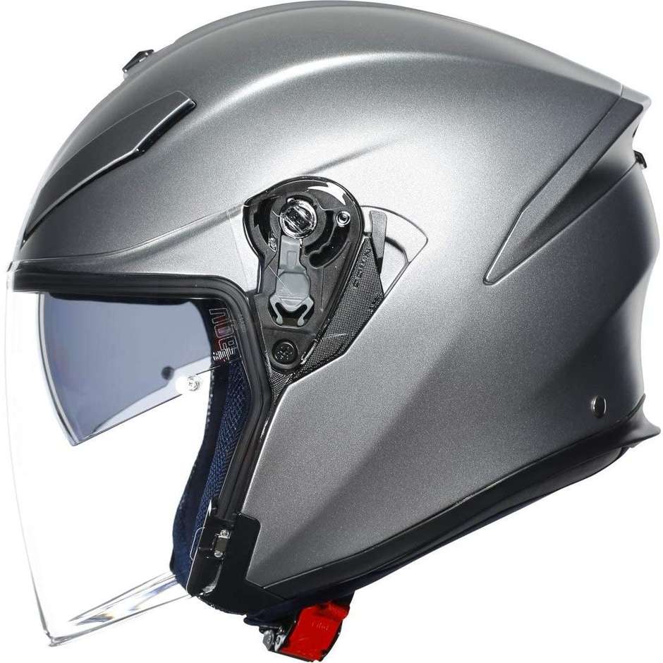 Motorcycle Helmet Double Visor Jet AGV K-5 Jet Gray Mono Opaque