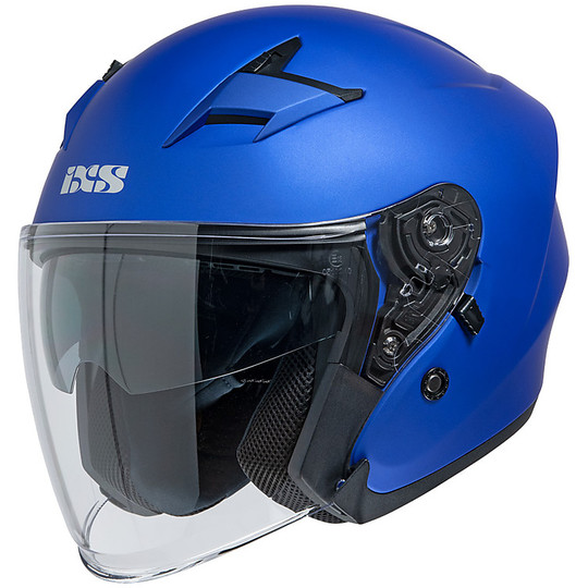 Motorcycle Helmet Double Visor Jet Ixs 99 1.0 Matte Blue