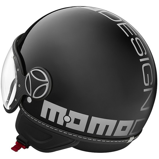 Motorcycle Helmet Double Visor Jet Momo Design FGTR Fighter EVO Glossy Black Gray Decal