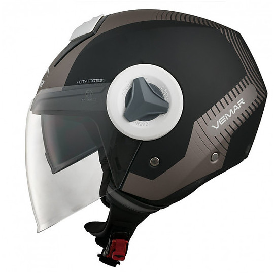 Motorcycle Helmet Double Visor Jet Vemar JY20 BREEZE Radar Black Matt Gray