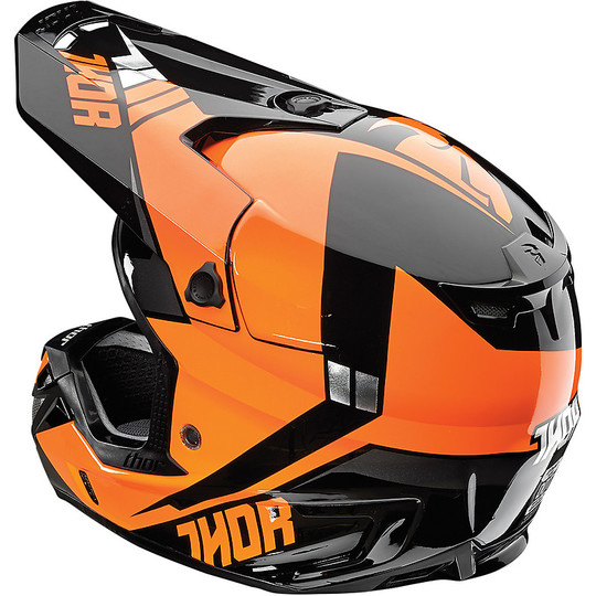 Motorcycle helmet Enduro Cross Thor Verge 2017 Vortechs Orange Fluo Grey
