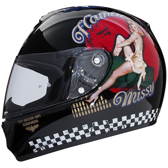 Motorcycle Helmet Fiber Premier Monza Pin Up U9BM Opaco