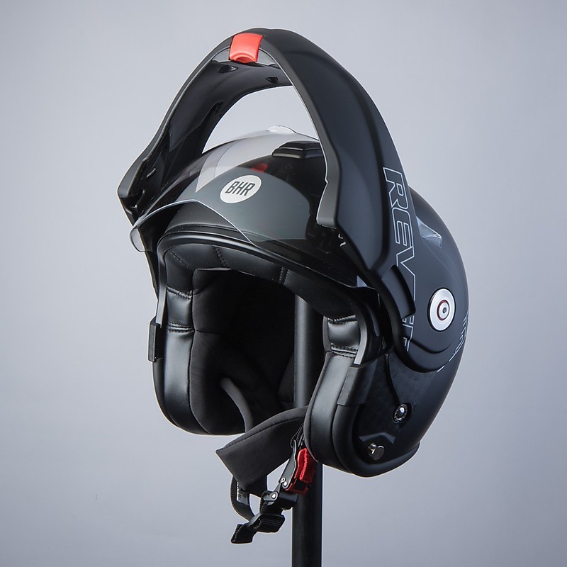 Motorcycle Helmet Flip-Up BHR 807 REVERSE Matt Black For Sale Online