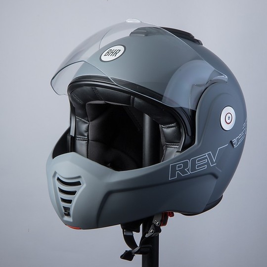Motorcycle Helmet Flip-Up BHR 807 REVERSE Matt Gray
