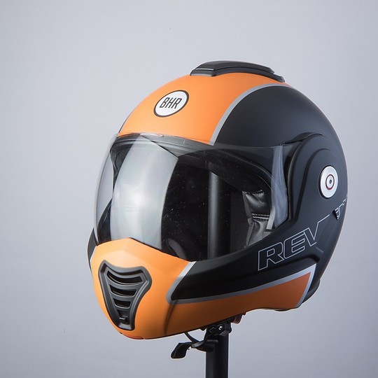 Motorcycle Helmet Flip-Up BHR 807 REVERSE Matt Orange