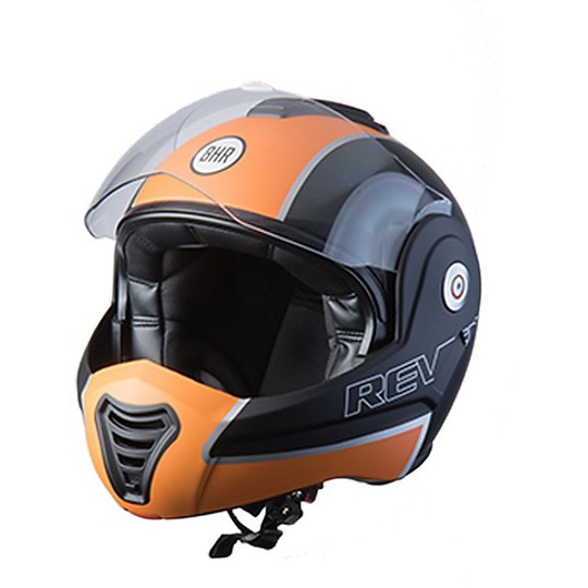 Motorcycle Helmet Flip-Up BHR 807 REVERSE Matt Orange