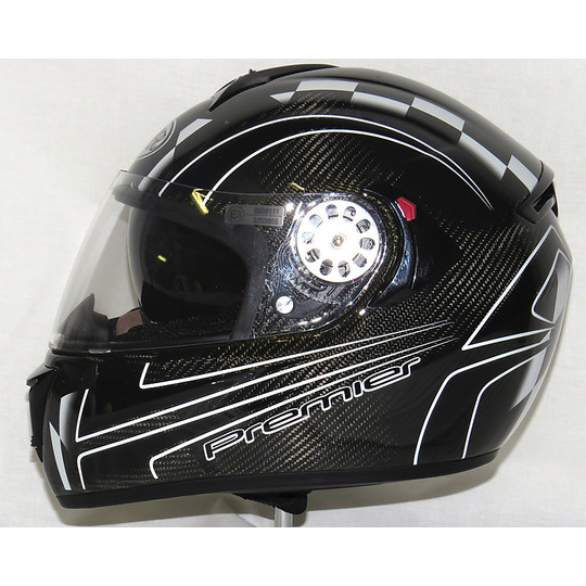 Motorcycle Helmet Full Face Double Premier Engel Carbon Design