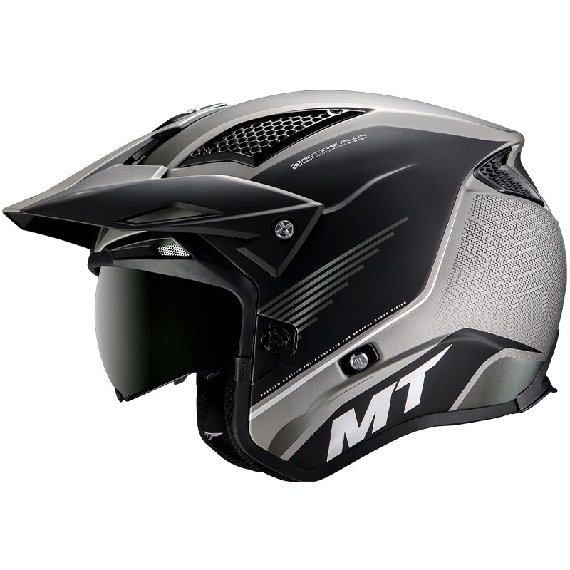 Motorcycle Helmet Helmet Trial MT Helmets Post B2 Gray Matt