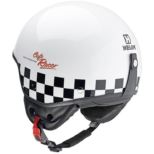 Motorcycle helmet Hevik Vintage Cafe Racer White
