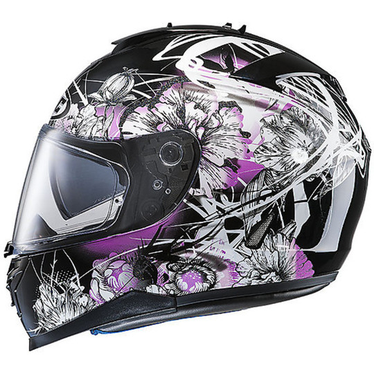 Motorcycle Helmet HJC IS17 Dual Visor Full Barbwire MC31
