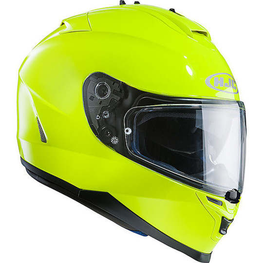 Motorcycle Helmet HJC IS17 Dual Visor Full Fluorescent Yellow