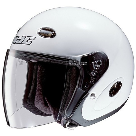 Motorcycle Helmet Hjc jet CL33 White With Visor Long
