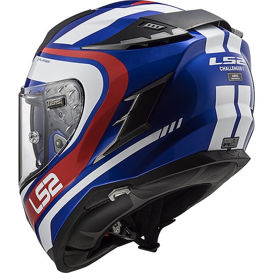Motorcycle Helmet HPFC LS2 FF327 CHALLENGER Fusion Blue Red