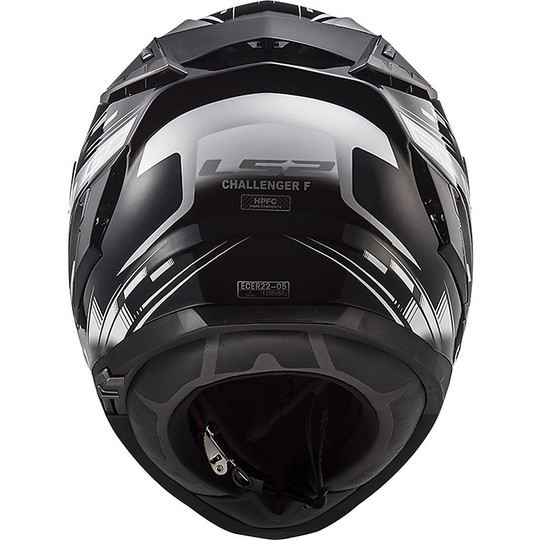Motorcycle Helmet HPFC LS2 FF327 CHALLENGER GP Black White