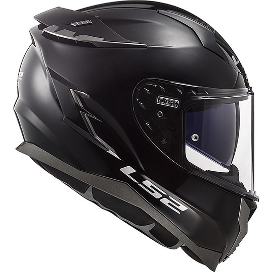 Motorcycle Helmet HPFC LS2 FF327 CHALLENGER Solid Black Glossy
