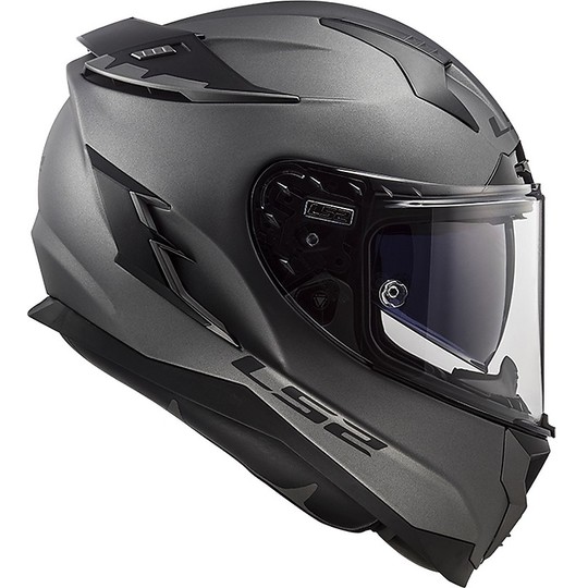 Motorcycle Helmet HPFC LS2 FF327 CHALLENGER Solid Titanium Matt