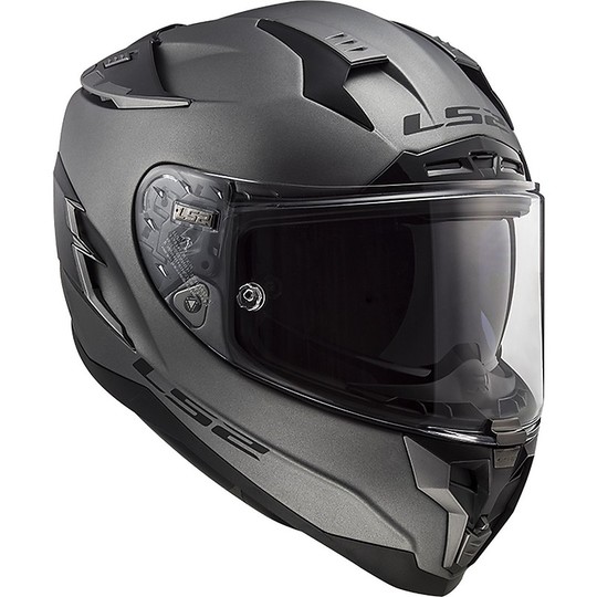 Motorcycle Helmet HPFC LS2 FF327 CHALLENGER Solid Titanium Matt