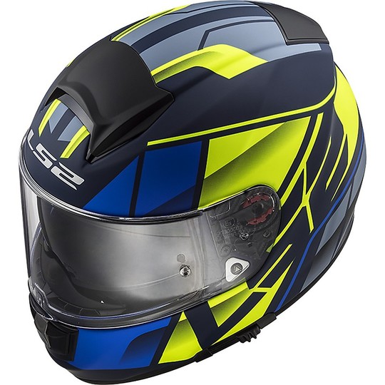 Motorcycle Helmet HPFC LS2 FF397 VECTOR Kripton Blue Yellow Matt