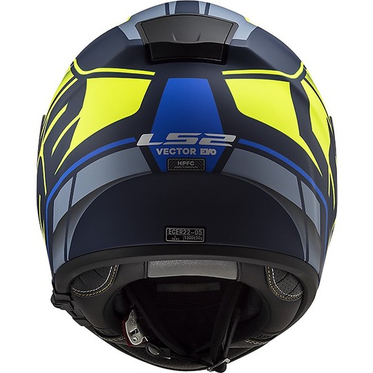 Motorcycle Helmet HPFC LS2 FF397 VECTOR Kripton Blue Yellow Matt