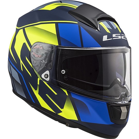Motorcycle Helmet HPFC LS2 FF397 VECTOR Kripton Blue Yellow Matt