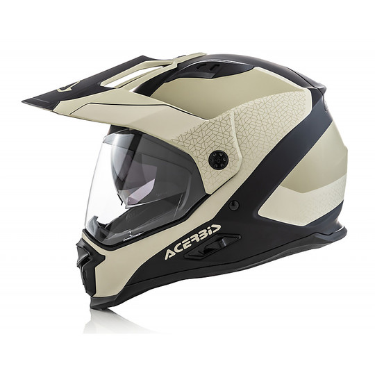 Motorcycle helmet in Fiber Off Road Acerbis REACTIVE Beige