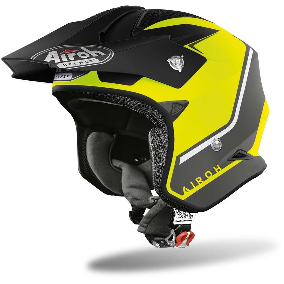 Motorcycle Helmet in On-Off Urban Jet Fiber Airoh TRR S Keen Matt Yellow