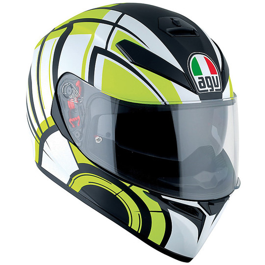 Motorcycle Helmet Inetgrale AGV K-3 SV Pinlock Multi Avior White Lime Matte 2017
