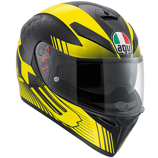 Motorcycle Helmet Inetgrale AGV K-3 SV Pinlock Multi Glimpse Black Yellow 2017