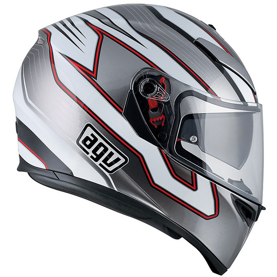 Motorcycle Helmet Inetgrale AGV K-3 SV Pinlock Multi Mizar Dark Grey White