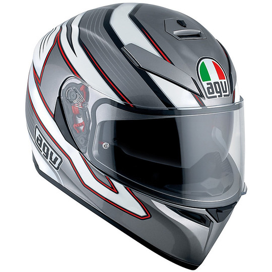 Motorcycle Helmet Inetgrale AGV K-3 SV Pinlock Multi Mizar Dark Grey White