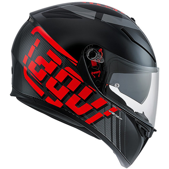 Motorcycle Helmet Inetgrale AGV K-3 SV Pinlock Multi Myth Black Grey Red 2017