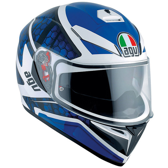 Motorcycle Helmet Inetgrale AGV K-3 SV Pinlock Multi Pulse Black White Blue 2017