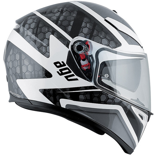Motorcycle Helmet Inetgrale AGV K-3 SV Pinlock Multi Pulse White Black Anthracite 2017